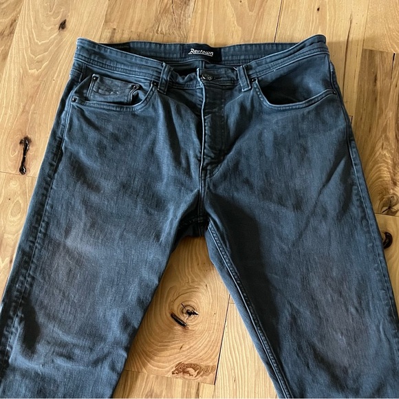 Revtowns Men's Straight Jeans in Dark Gray - Picture 1 of 7